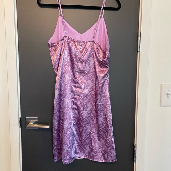 NWT purple pattern print slip dress - Picture 2 of 4